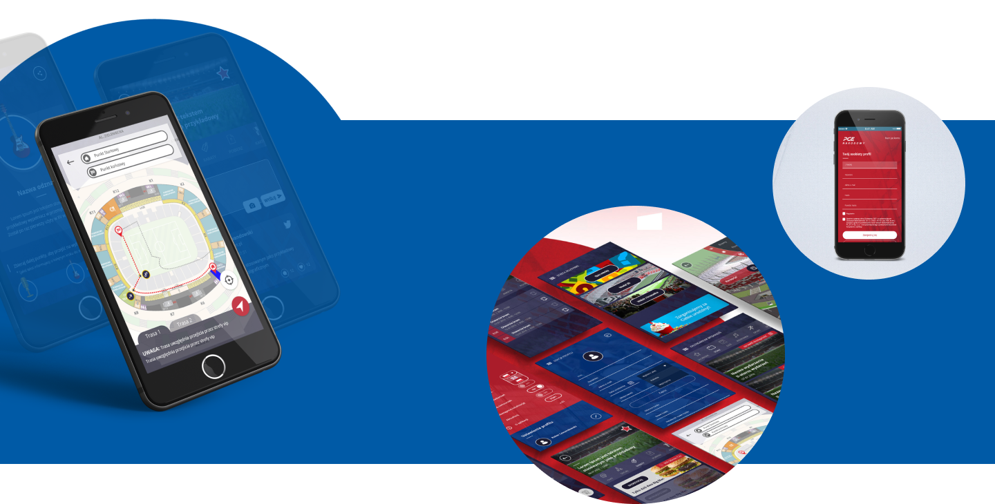 Visualization of the PGE Narodowy mobile application